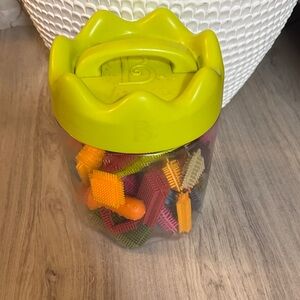 Bristle Blocks in Green Container